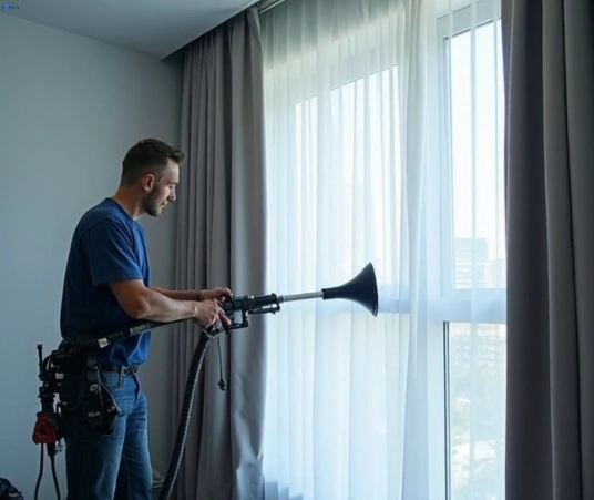 Professional commercial curtain cleaning process equipment Matty Curtain Cleaning rose-bay-nsw