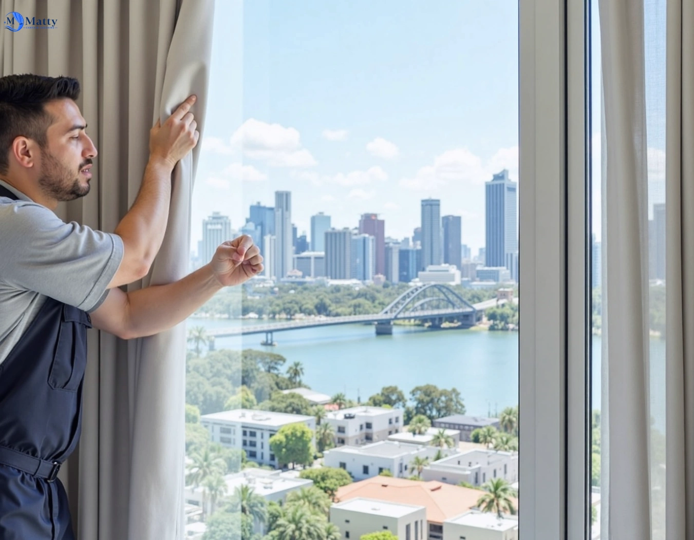 Professional curtain steam cleaning service rose-bay-nsw QLD by Matty Curtain Cleaning