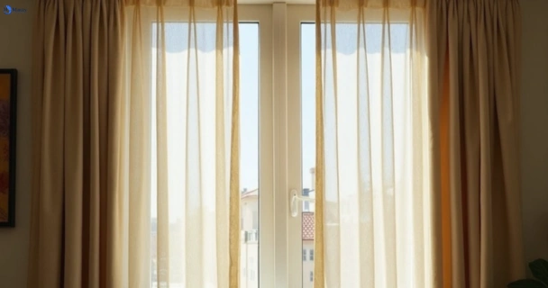 Dusty and dull curtains in rose-bay-nsw before steam cleaning